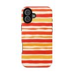 Striped Orange Watercolor Phone Case — Magnetic Impact‑Resistant - Image 44