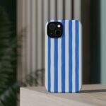 Blue Watercolor Stripe Phone Case — Magnetic Impact-Resistant - Image 3
