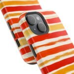 Striped Orange Watercolor Phone Case — Magnetic Impact‑Resistant - Image 2