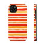 Striped Orange Watercolor Phone Case — Magnetic Impact‑Resistant - Image 9