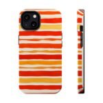 Striped Orange Watercolor Phone Case — Magnetic Impact‑Resistant - Image 12