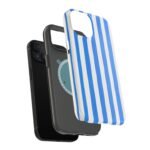 Blue Watercolor Stripe Phone Case — Magnetic Impact-Resistant - Image 51