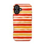 Striped Orange Watercolor Phone Case — Magnetic Impact‑Resistant - Image 41