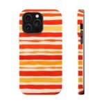 Striped Orange Watercolor Phone Case — Magnetic Impact‑Resistant - Image 11