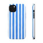 Blue Watercolor Stripe Phone Case — Magnetic Impact-Resistant - Image 16