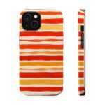 Striped Orange Watercolor Phone Case — Magnetic Impact‑Resistant - Image 4