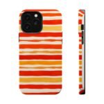 Striped Orange Watercolor Phone Case — Magnetic Impact‑Resistant - Image 18
