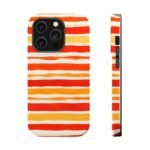 Striped Orange Watercolor Phone Case — Magnetic Impact‑Resistant - Image 7