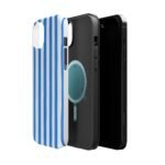 Blue Watercolor Stripe Phone Case — Magnetic Impact-Resistant - Image 14
