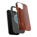 Wood Mandala Phone Case — Magnetic Impact‑Resistant Protective Cover - Image 3