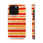 Striped Orange Watercolor Phone Case — Magnetic Impact‑Resistant - Image 6