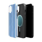 Blue Watercolor Stripe Phone Case — Magnetic Impact-Resistant - Image 2
