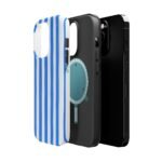 Blue Watercolor Stripe Phone Case — Magnetic Impact-Resistant - Image 11