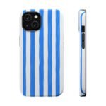 Blue Watercolor Stripe Phone Case — Magnetic Impact-Resistant