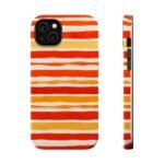 Striped Orange Watercolor Phone Case — Magnetic Impact‑Resistant - Image 8