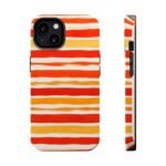 Striped Orange Watercolor Phone Case — Magnetic Impact‑Resistant - Image 13