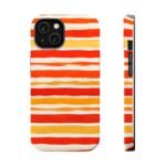 Striped Orange Watercolor Phone Case — Magnetic Impact‑Resistant - Image 5
