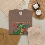 Merry Rawrmas Christmas Dinosaur T-Shirt - Image 12