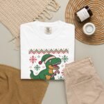 Merry Rawrmas Christmas Dinosaur T-Shirt - Image 4