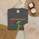 Merry Rawrmas Christmas Dinosaur T-Shirt - Image 32