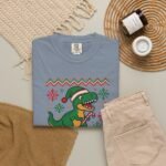 Merry Rawrmas Christmas Dinosaur T-Shirt - Image 28