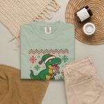 Merry Rawrmas Christmas Dinosaur T-Shirt - Image 24