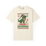 Merry Rawrmas Christmas Dinosaur T-Shirt - Image 5
