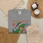 Merry Rawrmas Christmas Dinosaur T-Shirt - Image 20