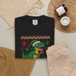 Merry Rawrmas Christmas Dinosaur T-Shirt - Image 36